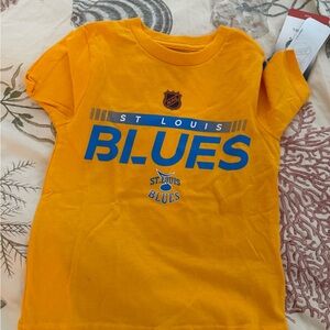 NHL St. Louis Blues Yellow and Blue Short Sleeve Tee
